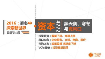 一文讀懂2016年中國互聯網創業與投資 風口、資本與拐點